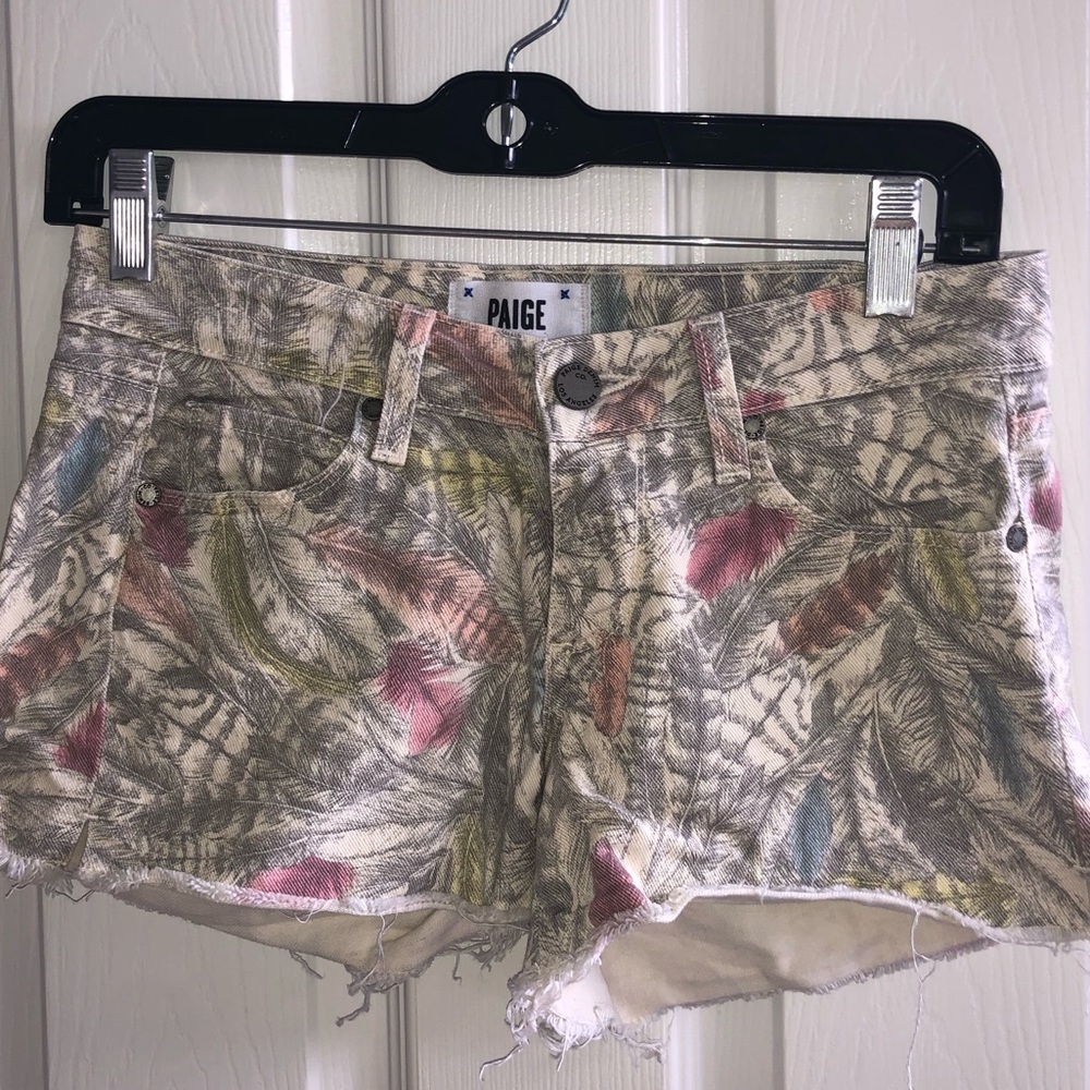 Women's PAIGE Feather Denim Cut-Off Shorts